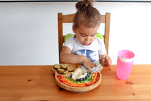 Load image into Gallery viewer, Toddlers mealtime Plate 100% sustainable bamboo-Rainbow Plate with Suction

