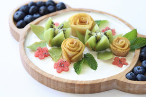 Toddlers mealtime Plate 100% sustainable bamboo-Karri the Koala-Food contact grade production