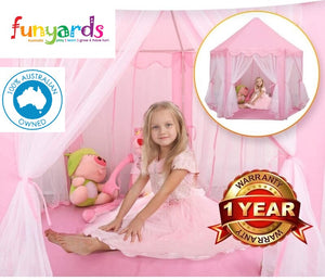 Children's pop up Tent Fairy Princess Castle Playhouse Cubby Toy Tent Pop Up-imagination play