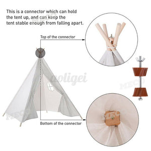 Teepee Wigwam Tent Cubby House_Pink 130cm size