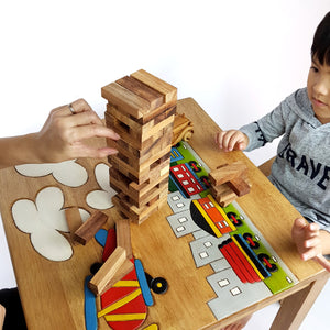 Children's wooden furniture table and chair set - Airplane Design