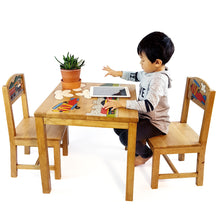 Load image into Gallery viewer, Children&#39;s wooden furniture table and chair set - Airplane Design
