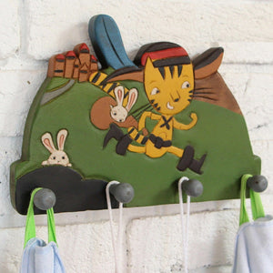 Wooden Wall Hooks Clothes Hanger CAT ROBINHOOD