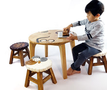 Load image into Gallery viewer, Kids Wooden Mixed animal tails Table  - hand carved Timber Children Furniture
