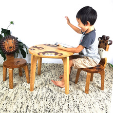 Load image into Gallery viewer, Children&#39;s furniture Table Wooden MONKEY Fun and Hand made in Thailand
