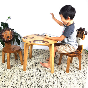 Children's furniture Table Wooden MONKEY Fun and Hand made in Thailand