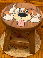 Load image into Gallery viewer, Kids furniture Wooden Stool Puppy Dog Chair Toddlers Step Sitting
