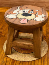 Load image into Gallery viewer, Kids furniture Wooden Stool Puppy Dog Chair Toddlers Step Sitting
