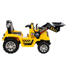 Load image into Gallery viewer, Ride On Bulldozer Digger Electric Car Yellow for kids 3+ years old  and parental remote
