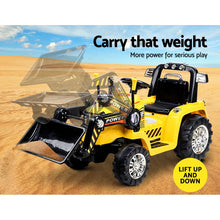 Load image into Gallery viewer, Ride On Bulldozer Digger Electric Car Yellow for kids 3+ years old  and parental remote
