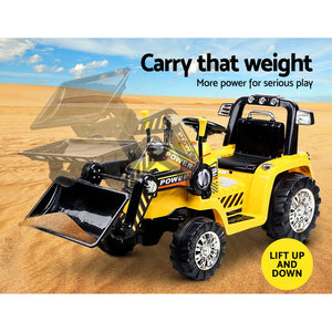 Ride On Bulldozer Digger Electric Car Yellow for kids 3+ years old  and parental remote