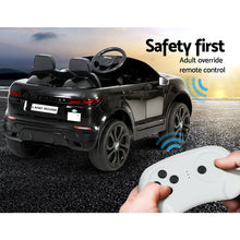 Load image into Gallery viewer, Kids Ride On Car Licensed Land Rover 12V Electric Car Toys Battery Remote Black
