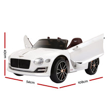 Load image into Gallery viewer, Bentley Kids Ride On Car Licensed Electric Toys 12V Battery Remote Cars White
