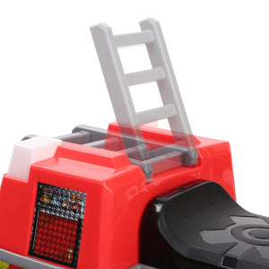 Kids Ride On Fire Truck Car Red Grey-Anti-slip and wide seat