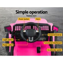 Load image into Gallery viewer, Rigo Kids Ride On Car Electric 12V Car Toys Jeep Battery Remote Control Pink
