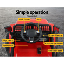 Load image into Gallery viewer, Rigo Kids Ride On Car Electric 12V Car Toys Jeep Battery Remote Control Red
