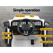 Load image into Gallery viewer, Rigo Kids Ride On Car Electric 12V Car Toys Jeep Battery Remote Control White
