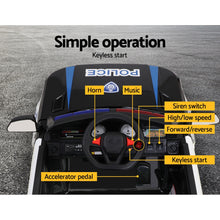Load image into Gallery viewer, Rigo Kids Ride On Car Inspired Patrol Police Electric Powered Toy Cars Black
