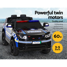 Load image into Gallery viewer, Rigo Kids Ride On Car Inspired Patrol Police Electric Powered Toy Cars Black
