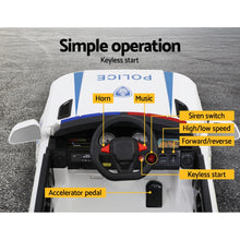 Load image into Gallery viewer, Rigo Kids Ride On Car Inspired Patrol Police Electric Powered Toy Cars White
