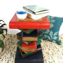Load image into Gallery viewer, Side Table, corner Stool, Plant Stand Raintree Wood Natural Finish-Book Stack-Colour finish..
