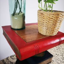 Load image into Gallery viewer, Side Table, corner Stool, Plant Stand Raintree Wood Natural Finish-Book Stack
