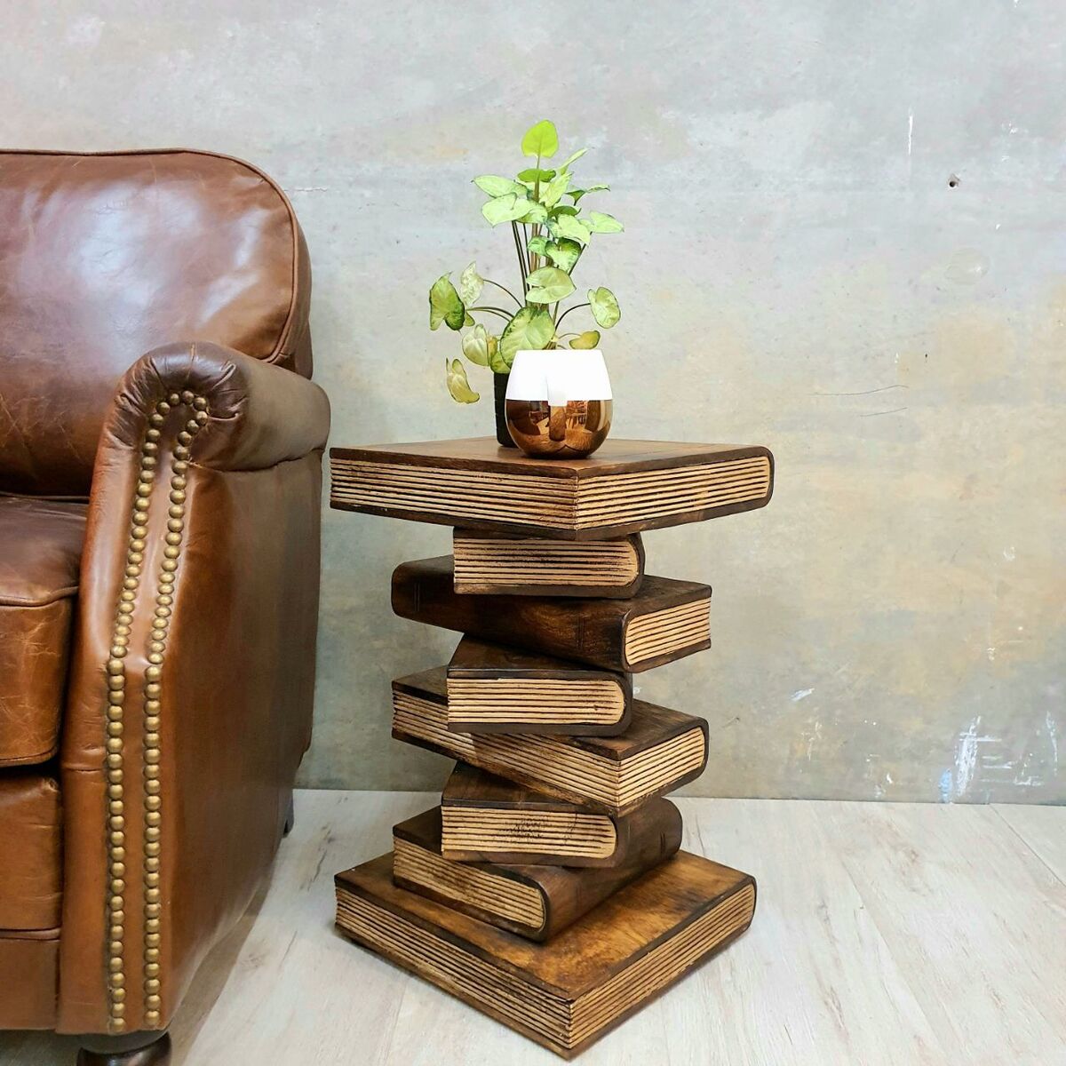 Side Table, corner Stool, Plant Stand Raintree Wood Natural Finish