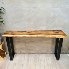Load image into Gallery viewer, Side table Raintree Wood Console Table, Hallway Table 1.5 Meter 150cm from one piece solid wood
