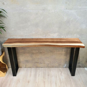 Console Table Live Edge Raintree Wood 100 cm