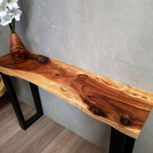 Load image into Gallery viewer, Console Table, Hallway Table Raintree Wood 1.2 Meter 120cm from one piece solid wood.
