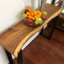 Load image into Gallery viewer, Console Table, Hallway Table Raintree Wood 1.2 Meter 120cm from one piece solid wood.
