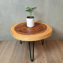 Load image into Gallery viewer, Round Raintree Wood Live Edge Coffee Table 65cm Diameter 45cm Tall
