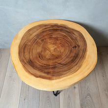 Load image into Gallery viewer, Round Raintree Wood Live Edge Coffee Table 65cm Diameter 45cm Tall
