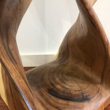 Load image into Gallery viewer, Single twisted stool-50 cm height Raintree Wood Stool/Corner side Table/Lamp Table Carved out of a Whole Tree Trunk.
