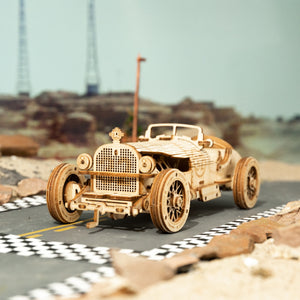Model 3D Wooden Racing Car Scale: 1:16.Puzzle Assembly Model Building Kits for Children, Adults from 8 to 99 years