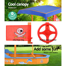 Load image into Gallery viewer, Keezi Boat-shaped Canopy Sand Pit
