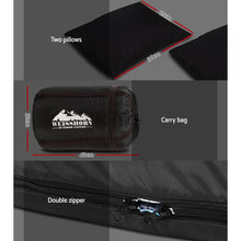 Load image into Gallery viewer, Weisshorn Sleeping Bag Bags Double Camping Hiking -10°C to 15°C Tent Winter Thermal Grey
