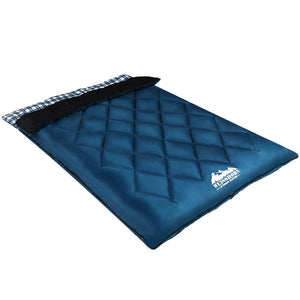 Weisshorn Sleeping Bag Bags Double Camping Hiking -10°C to 15°C Tent Winter Thermal Navy.