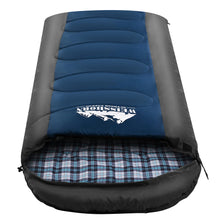 Load image into Gallery viewer, Weisshorn Sleeping Bag Bags Single Camping Hiking -20°C to 10°C Tent Winter Thermal Navy.
