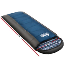 Load image into Gallery viewer, Weisshorn Sleeping Bag Bags Single Camping Hiking -20°C to 10°C Tent Winter Thermal Navy.
