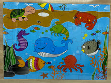 Load image into Gallery viewer, Wooden toddlers kids large format marine life oceans puzzle
