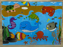 Load image into Gallery viewer, Wooden toddlers kids large format marine life oceans puzzle
