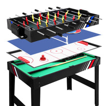 Load image into Gallery viewer, 4FT 4-In-1 Soccer Table Tennis Ice Hockey Pool Game Football Foosball Kids Adult
