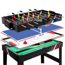 Load image into Gallery viewer, 4FT 4-In-1 Soccer Table Tennis Ice Hockey Pool Game Football Foosball Kids Adult
