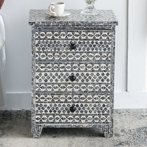SANTA FE SIDE SHELL INLAY SIDE TABLE