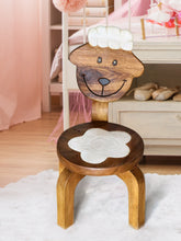 Load image into Gallery viewer, Children’s Sheep wooden chair  themed with solid backrest
