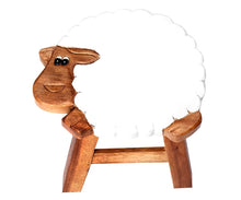 Load image into Gallery viewer, Children&#39;s Wooden Stool Shaun the Sheep Themed Chair Toddlers Step sitting Stool
