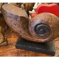 Load image into Gallery viewer, Mothers Day gift Decorative hand carved wooden shell on stand
