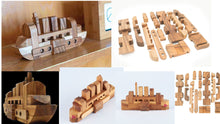 Load image into Gallery viewer, Ship boat Puzzle - 3D Interlocking boat wooden puzzle.
