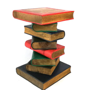 Side Table, corner Stool, Plant Stand Raintree Wood Natural Finish-Book Stack